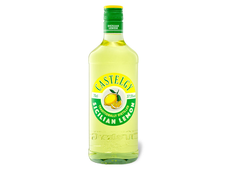 Gehe zu Vollbildansicht: CASTELGY Sicilian Lemon Gin 37,5% Vol - Bild 1