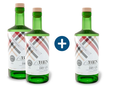 2+1 Paket Ben Bracken Scottish Gin | LIDL 43,3% Dry Vol