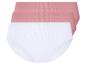 Drei Slips: ein weißer und zwei hellrosa.