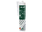 Weißes Silikondichtmittel in einer 310-ml-Kartusche mit grünem Etikett.