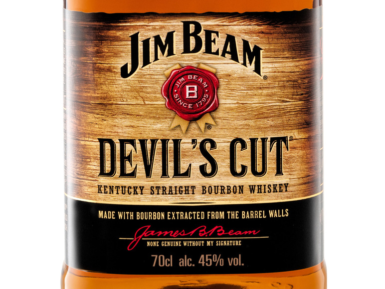 Gehe zu Vollbildansicht: JIM BEAM Devil's Cut Kentucky Straight Bourbon Whiskey 45% Vol - Bild 2