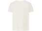 Einfaches, cremefarbenes Kurzarm-T-Shirt, Rückansicht.