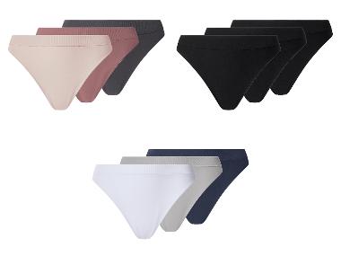 esmara® Damen Gerippte Strings, 3 Stück
