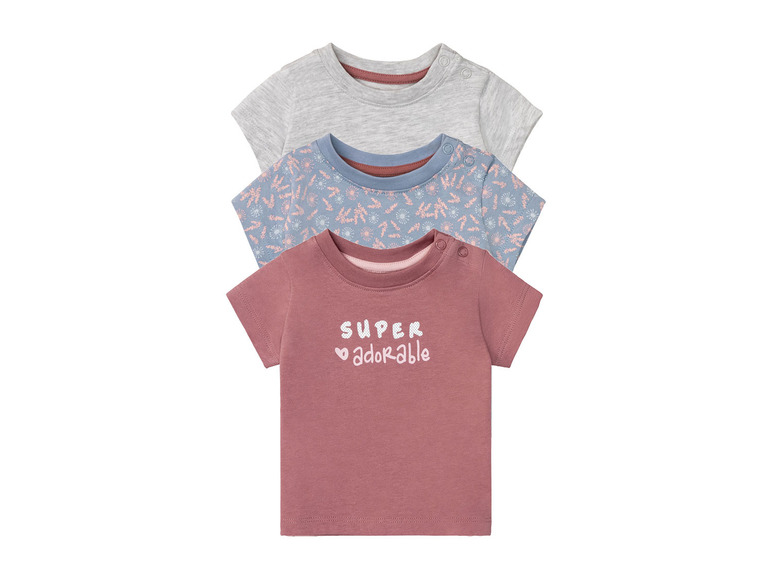 Gehe zu Vollbildansicht: lupilu® Baby T-Shirt, 3 Stück, mit Bio-Baumwolle - Bild 10