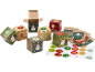 Adventskalender-Set mit kleinen Boxen und Aufklebern mit den Nummern 1 bis 24.