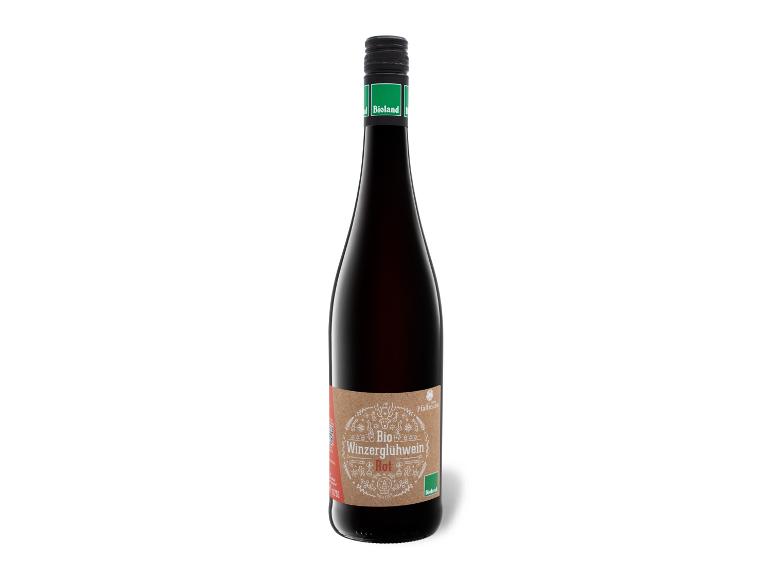 Bioland Bio Winzerglühwein Rot, Flasche Rotwein mit festlichem Etikett