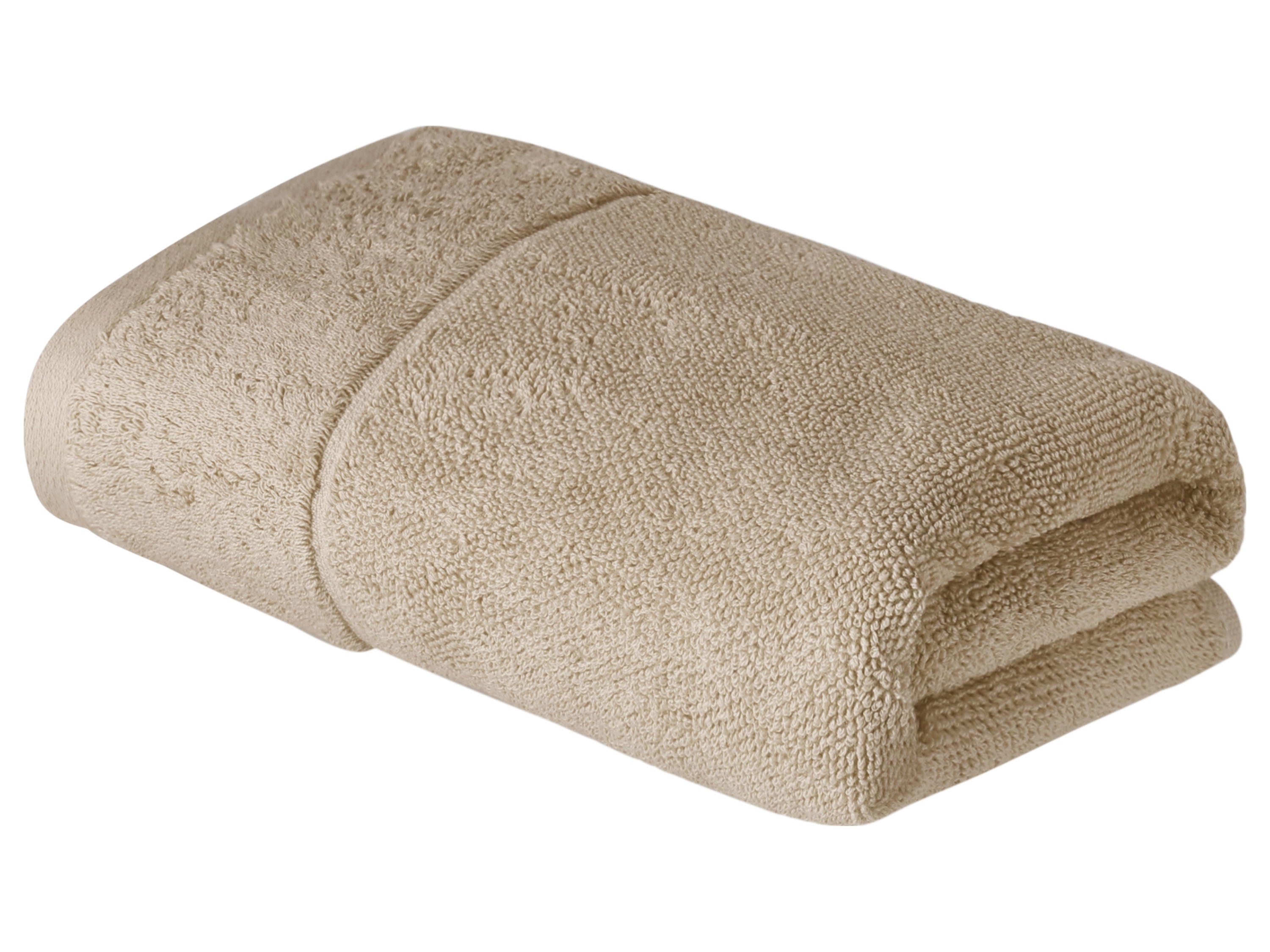 Thumbnail - LIVARNO home Frottier-Handtücher, aus nachhaltigem Baumwollanbau, 2 Stück (Beige)