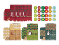 Weihnachtliche Adventsboxen mit Weihnachtsmann-, Schneemann-, Pinguin- und Lebkuchenmotiven, mit nummerierten Aufklebern 1-24.