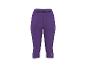 Lila Fitness-Caprihose für Damen mit Nahtdetails und Logo am Bund.
