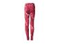 Rote Sportleggings mit weißem und goldenem Marmormuster.