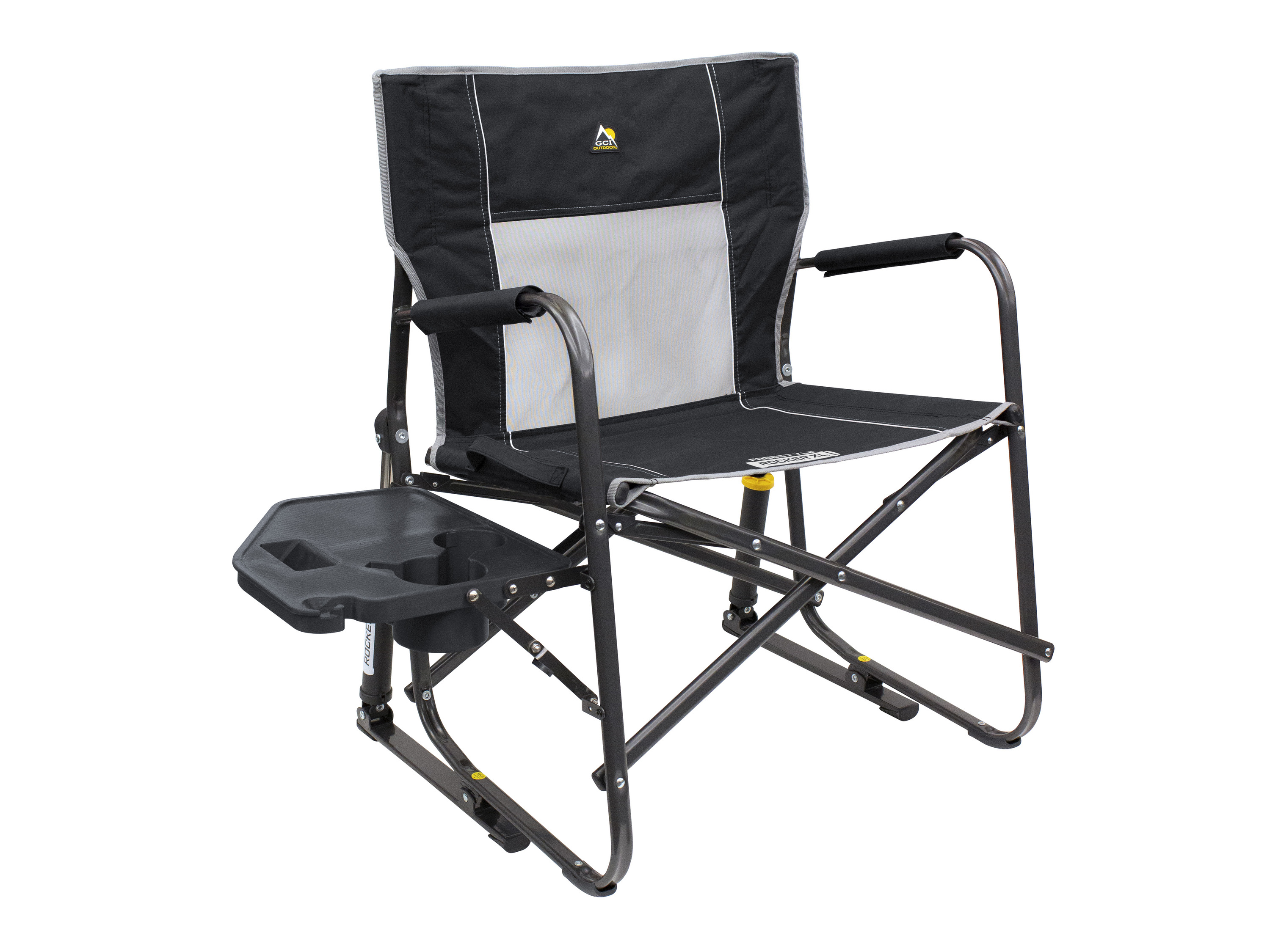 GCI Freestyle Rocker XL™ Campingstuhl mit Schaukelfunktion und Seitentisch (Black)““ | 00631444009481
