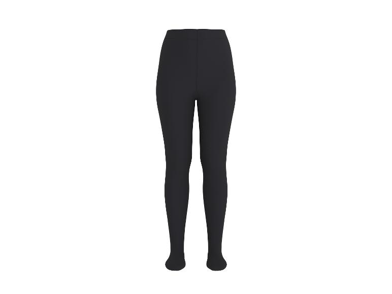 Schwarze Kinderstrumpfhose auf weißem Hintergrund.