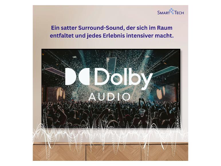 Fernseher mit sattem Surround-Sound, der jedes Erlebnis intensiver macht.