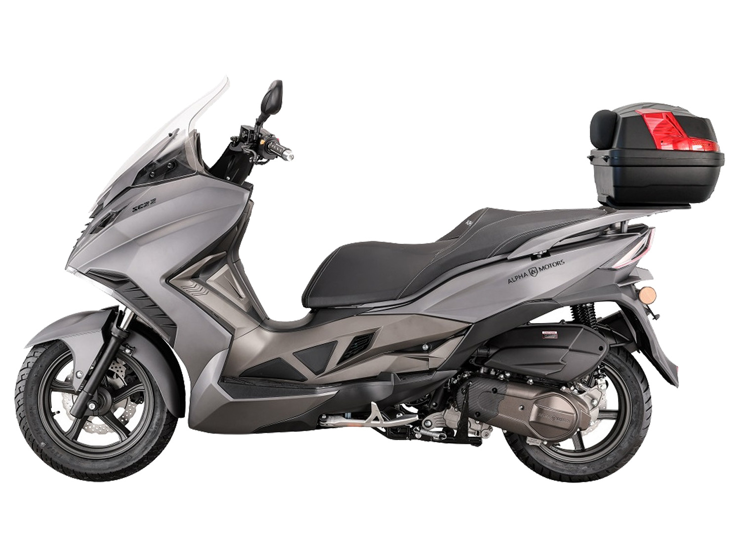 Alpha Motors Motorroller Sport Cruiser 22, 125 ccm, 95 km/h, Euro 5+, (Spar-Set, mit Topcase), mit Lenkerschloss – Bild 4 von 4