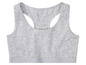 Ein grauer Sport-BH mit Racerback.