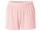 Hellrosa Damen-Pyjamashorts mit elastischem Bund.