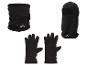 CRIVIT Winter-Accessoires: schwarze Sturmhaube, Halswärmer und Handschuhe mit reflektierendem Logo.