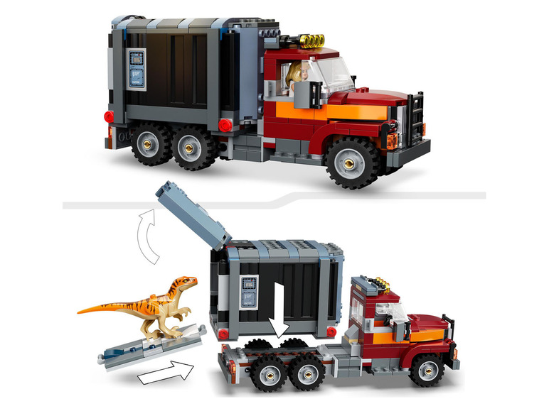 Gehe zu Vollbildansicht: LEGO® Jurassic World™ 76948 »T. Rex und Atrociraptor: Dinosaurier-Ausbruch« - Bild 4