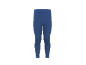 Blaue Sportleggings mit strukturierten Details an Knien und Bund.