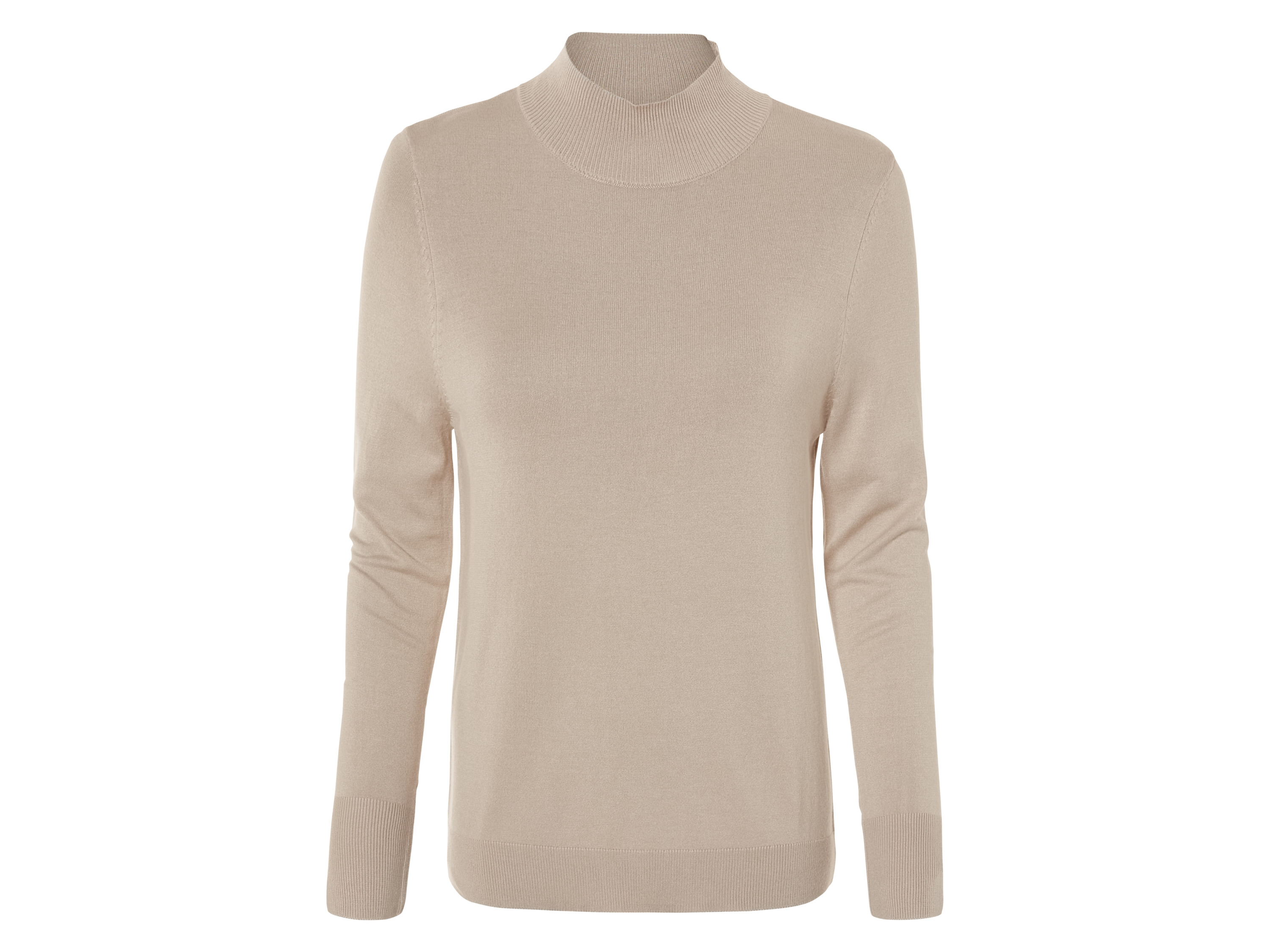 esmara® Damen Feinstrickpullover (Beige, L(44/46))““ | } Farbe: beige, schwarz Muster: – Detail: hochwertige Rippstrick-Qualität