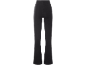 Schwarze Damen-Schlagleggings mit hohem Bund