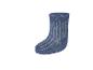 Blauer Socken mit weißen Streifen