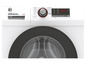 Weiße Hoover H-WASH 300 Plus Waschmaschine mit digitalem Display und Drehknopf.