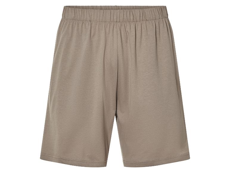 Hellbeige Jersey-Shorts.