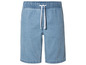 Blaue Jeans-Shorts mit Kordelzug.