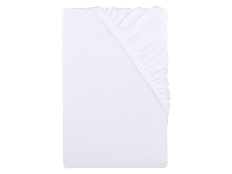 Weißes Spannbettlaken mit elastischer Ecke