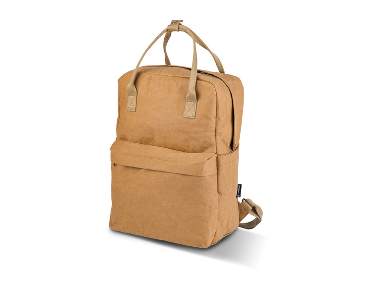 Ein brauner Rucksack von Topmove aus papierähnlichem Material.