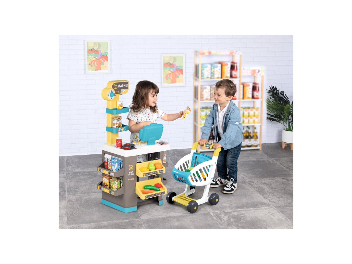 SMOBY mit Einkaufswagen Kinder LIDL Kaufmannsladen |