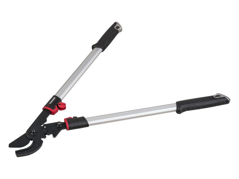 Parkside Astschere mit schwarz-roten Griffen und silbernen Armen