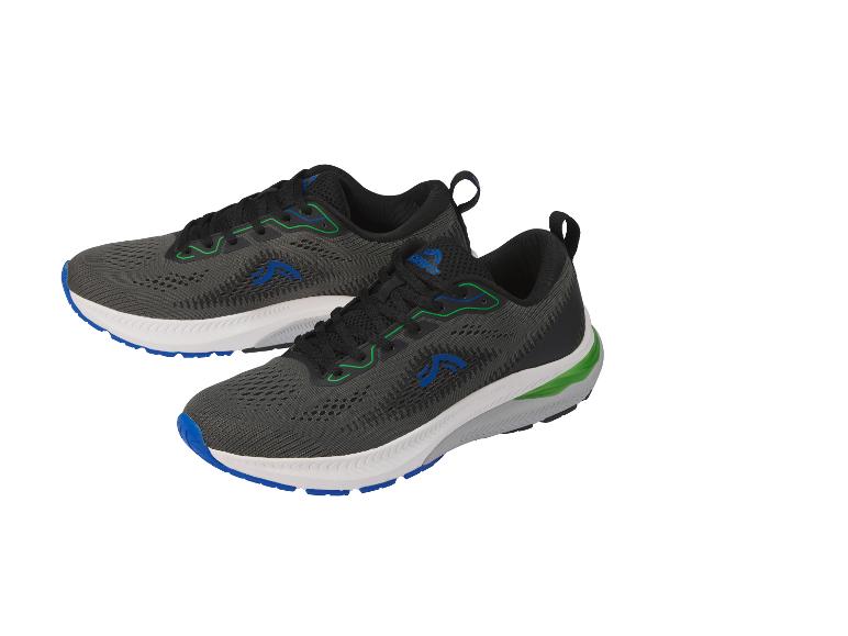 Zwei Paar graue und schwarze Crivit-Sneaker.