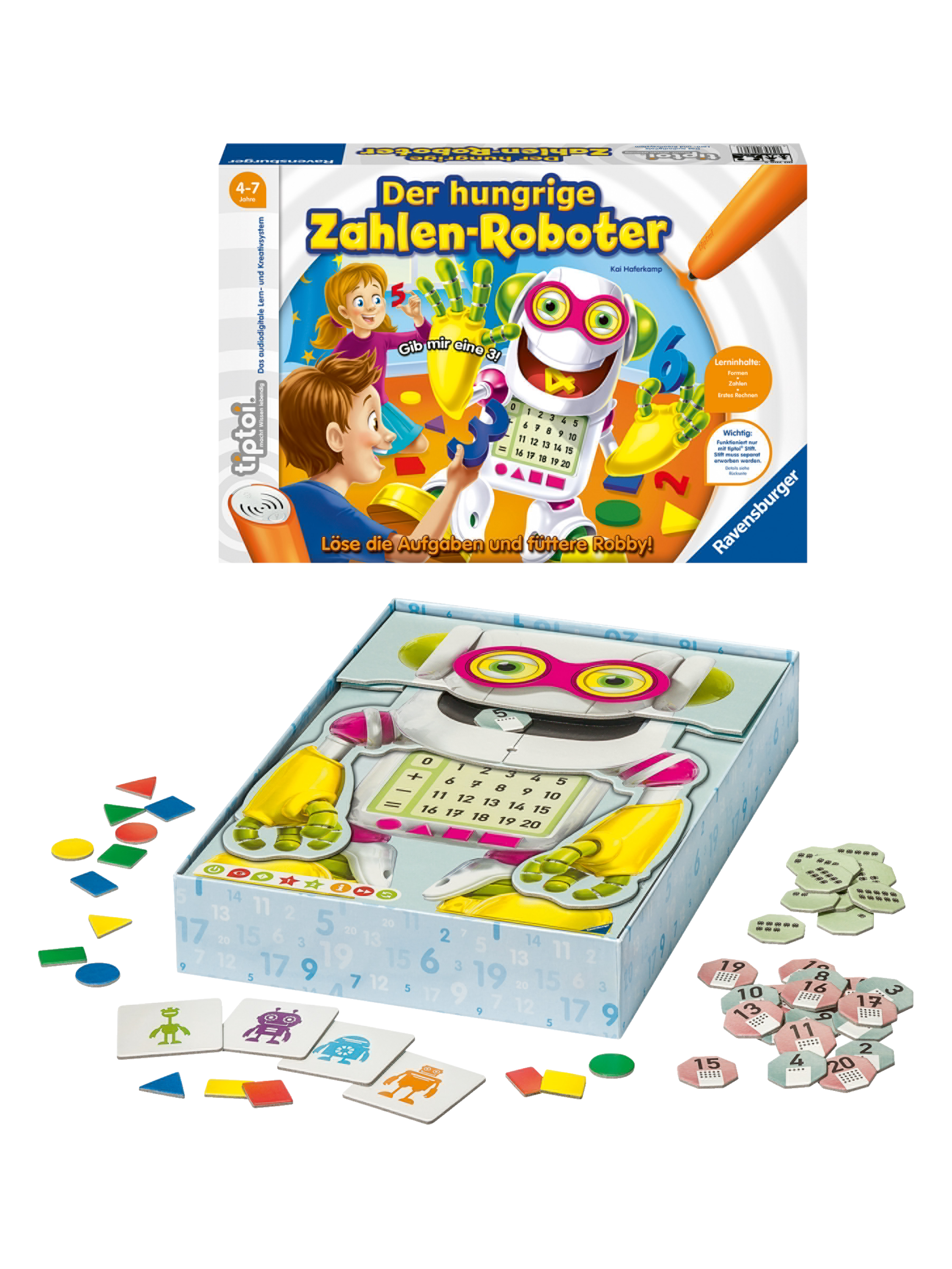 RAVENSBURGER tiptoi Spiele (706 Hungriger Zahlen-Roboter) – Bild 2 von 2