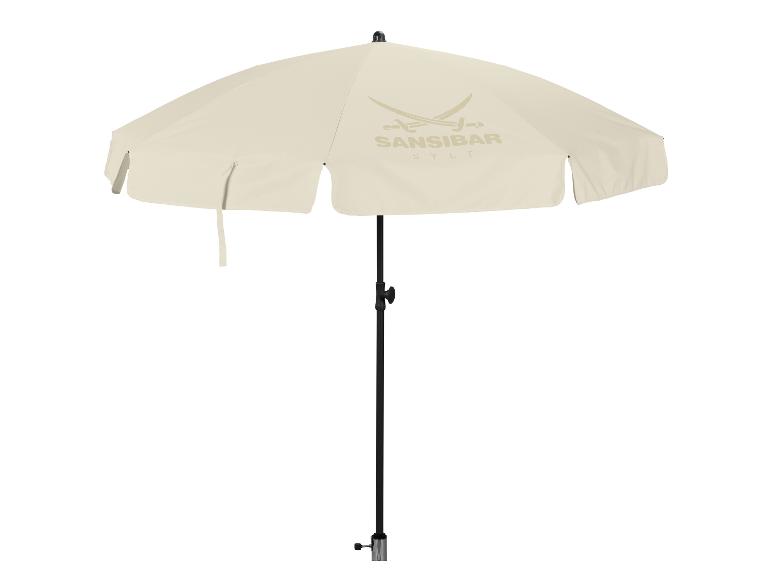 Beige Sansibar Sylt Sonnenschirm.