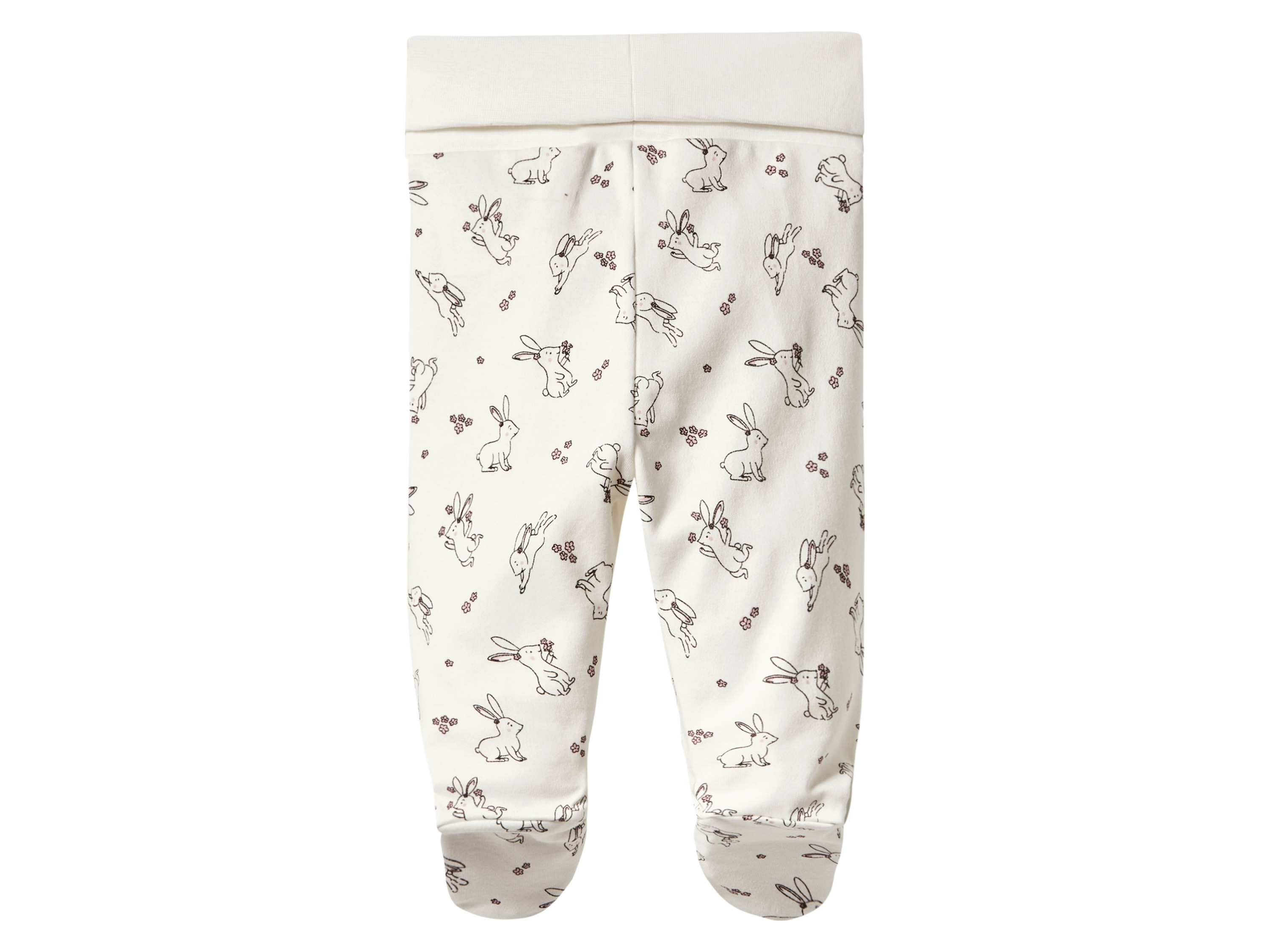 Thumbnail - lupilu® Baby Jogginghose, Bio-Baumwolle (weiß/Hasen, 74/80)
