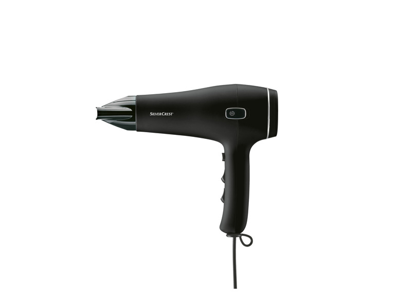 Ein schwarzer SilverCrest Föhn.