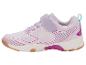 Lila Kindersportschuh mit rosa und blauen Details