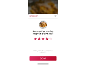 Rezeptbewertungs-Pop-up mit einem Nudelgericht, fragt „Wie würden Sie dieses Rezept bewerten?“