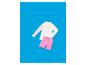 LUPILU® Kinder UV-Schwimmset, 2-teilig, mit weißem Shirt und rosa Hose.