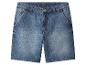 Blaue Jeans-Shorts für Jungen mit elastischem Bund und Taschen.