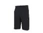 Schwarze Arbeitsshorts mit Seitentaschen und Cargotasche.