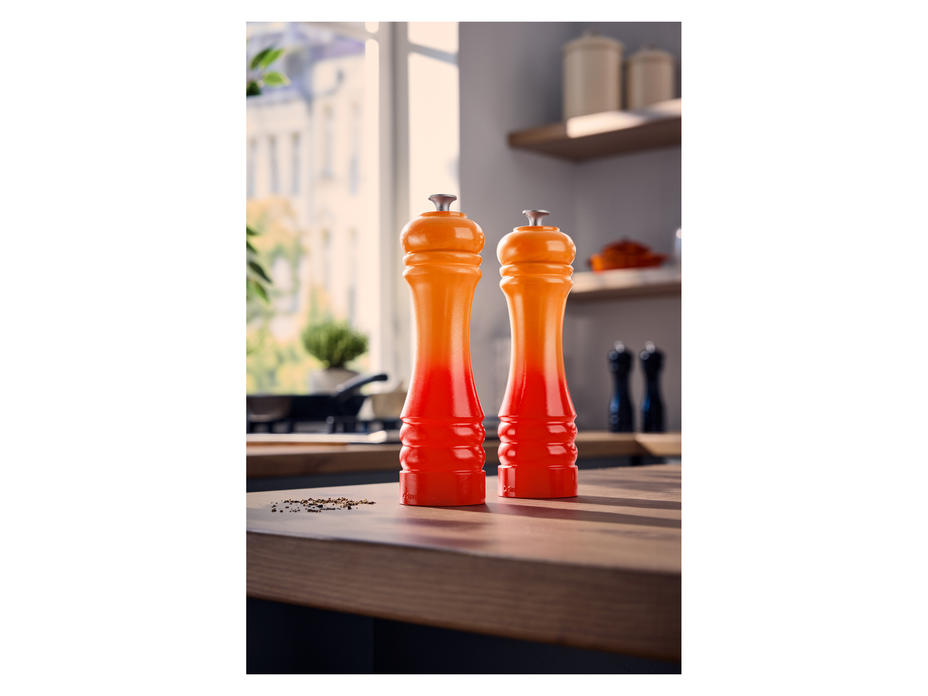 SILVERCREST® Salz- und Pfeffermühlen-Set (Orange) – Bild 2 von 4