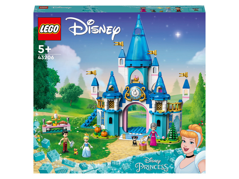 Lego Disney Princess Schloss mit Cinderella- und Prinzessinnenfiguren.