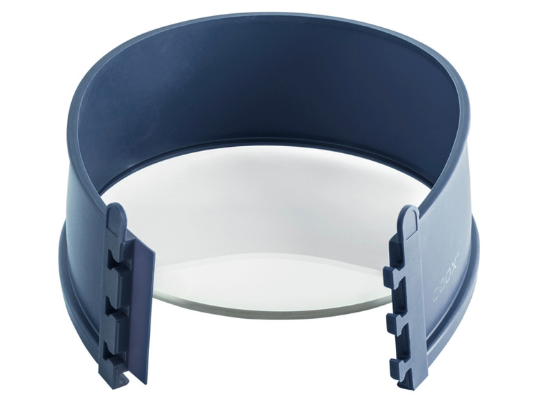 Eine blaue Silikonbackform für Kuchen von C-Dax.