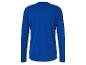 Blaues Langarmshirt.