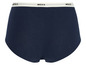 Dunkelblaue Unterhose mit weißem Bund und dem Markennamen 'MCXX'.