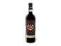 Chianti Riserva Rotweinflasche mit schwarzem und goldenem Etikett.