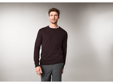 ESMARA MEN Herren Premium-Pullover aus Kaschmir-Seiden-Mix